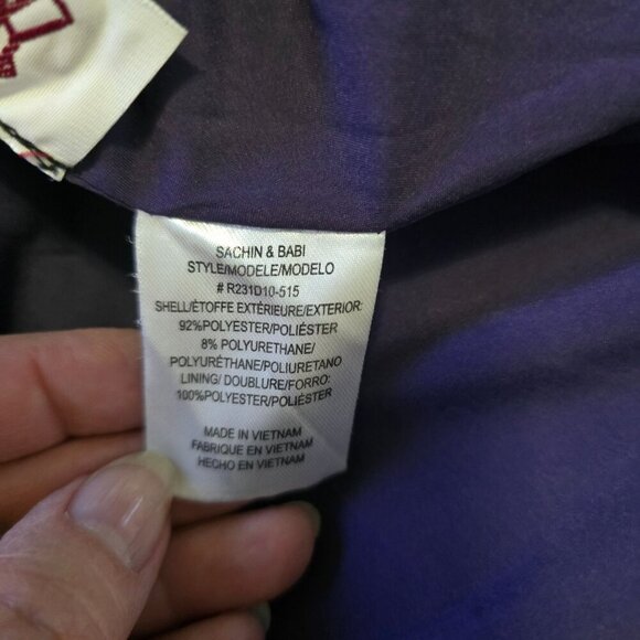 Sachin & Babi Size 12 Purple Miranda One-Shoulder Evening Holiday Party Dress - Picture 8 of 16